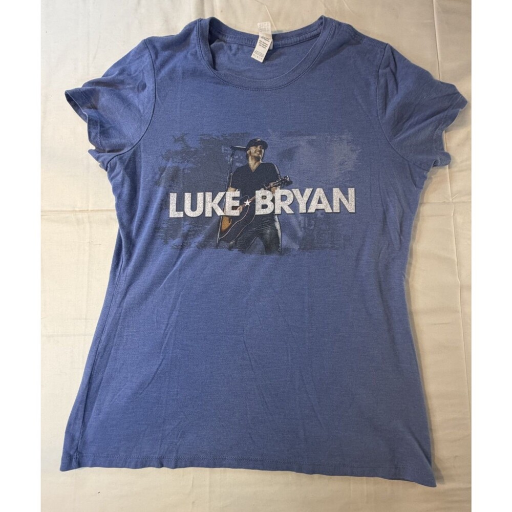 🎤💙 Luke Bryan 2019 Concert Tour Blue T-Shirt Medium District Country tshirt 🤠